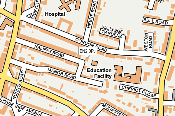 EN2 0PJ map - OS OpenMap – Local (Ordnance Survey)