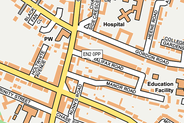 EN2 0PP map - OS OpenMap – Local (Ordnance Survey)