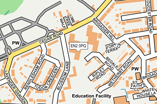 EN2 0PQ map - OS OpenMap – Local (Ordnance Survey)