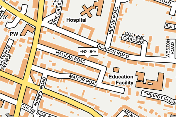 EN2 0PR map - OS OpenMap – Local (Ordnance Survey)