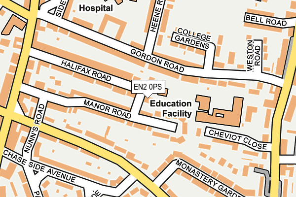 EN2 0PS map - OS OpenMap – Local (Ordnance Survey)