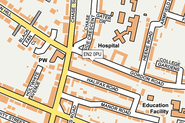 EN2 0PU map - OS OpenMap – Local (Ordnance Survey)