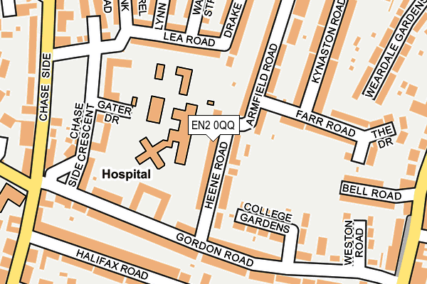 EN2 0QQ map - OS OpenMap – Local (Ordnance Survey)