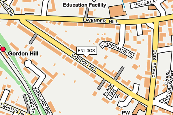 EN2 0QS map - OS OpenMap – Local (Ordnance Survey)