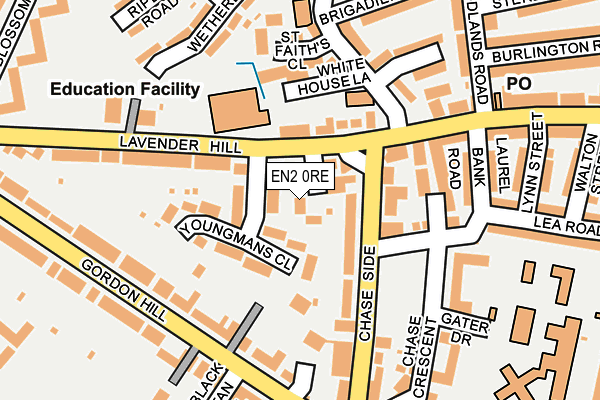 EN2 0RE map - OS OpenMap – Local (Ordnance Survey)
