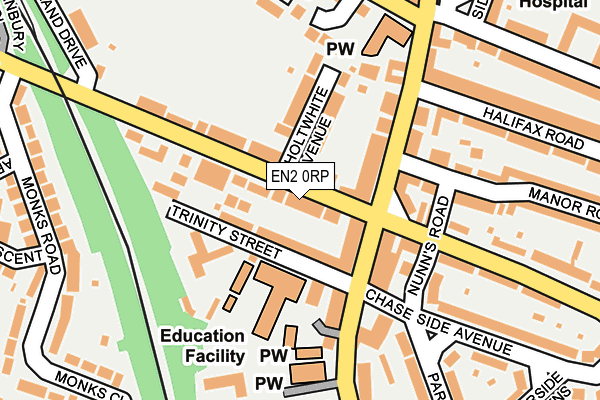 EN2 0RP map - OS OpenMap – Local (Ordnance Survey)