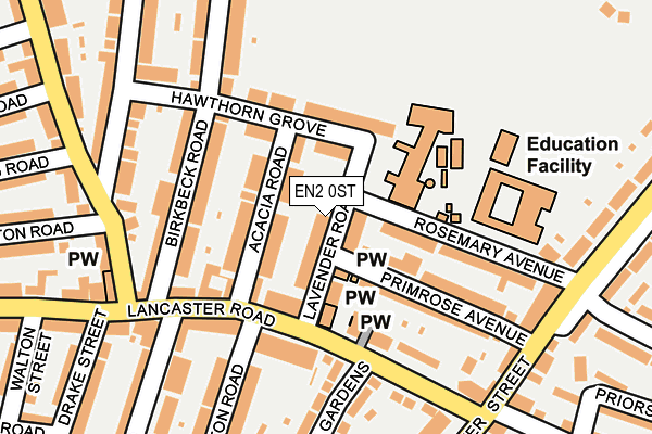 EN2 0ST map - OS OpenMap – Local (Ordnance Survey)