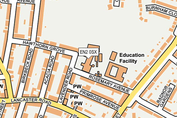 EN2 0SX map - OS OpenMap – Local (Ordnance Survey)