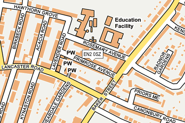 EN2 0SZ map - OS OpenMap – Local (Ordnance Survey)