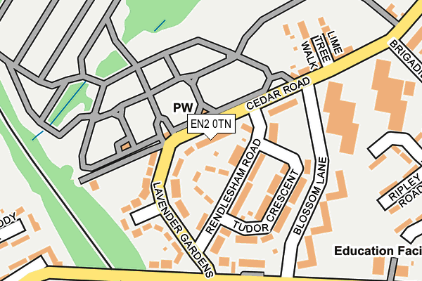 EN2 0TN map - OS OpenMap – Local (Ordnance Survey)