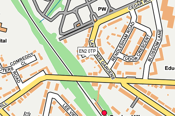 EN2 0TP map - OS OpenMap – Local (Ordnance Survey)