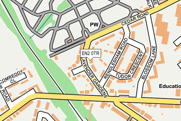 EN2 0TR map - OS OpenMap – Local (Ordnance Survey)