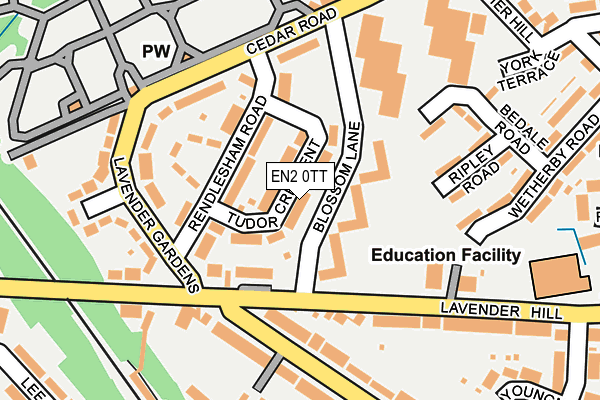 EN2 0TT map - OS OpenMap – Local (Ordnance Survey)