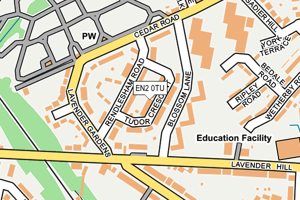 EN2 0TU map - OS OpenMap – Local (Ordnance Survey)