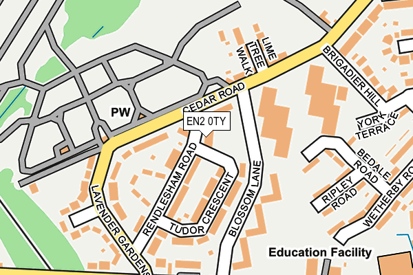 EN2 0TY map - OS OpenMap – Local (Ordnance Survey)