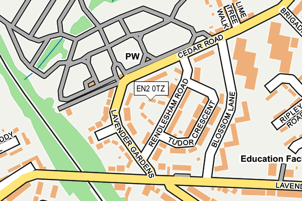 EN2 0TZ map - OS OpenMap – Local (Ordnance Survey)