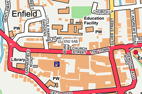 EN2 6AB map - OS OpenMap – Local (Ordnance Survey)