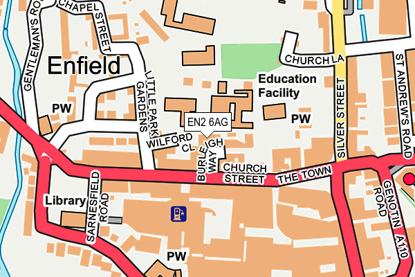 EN2 6AG map - OS OpenMap – Local (Ordnance Survey)
