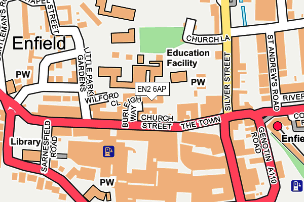 EN2 6AP map - OS OpenMap – Local (Ordnance Survey)