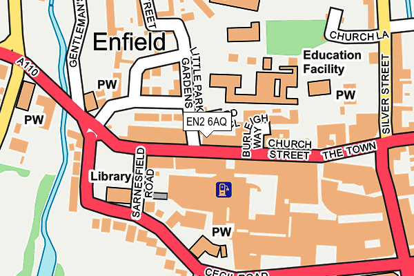 EN2 6AQ map - OS OpenMap – Local (Ordnance Survey)
