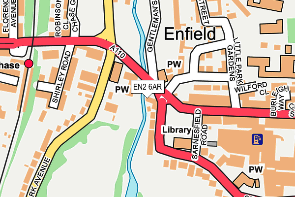 EN2 6AR map - OS OpenMap – Local (Ordnance Survey)