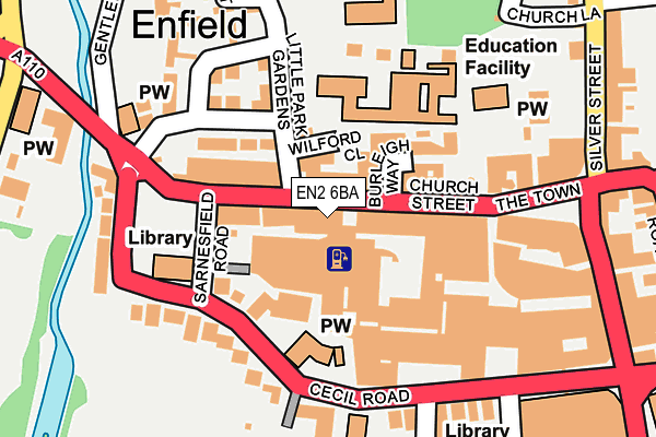 EN2 6BA map - OS OpenMap – Local (Ordnance Survey)