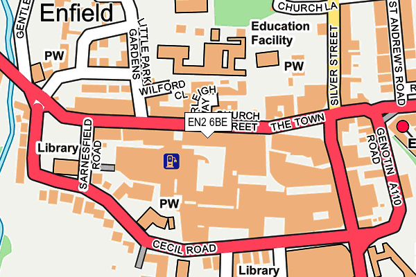 EN2 6BE map - OS OpenMap – Local (Ordnance Survey)