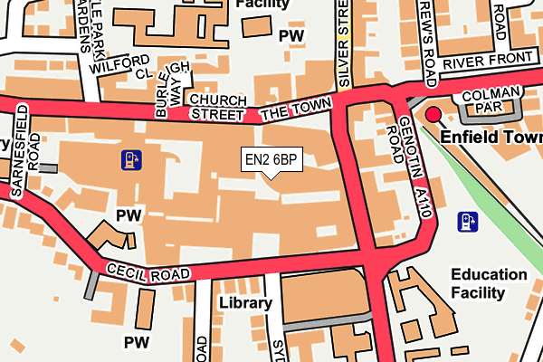 EN2 6BP map - OS OpenMap – Local (Ordnance Survey)