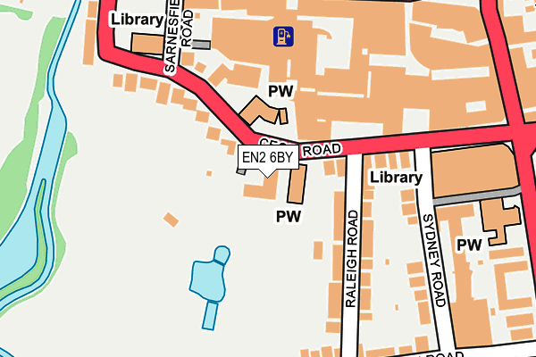 EN2 6BY map - OS OpenMap – Local (Ordnance Survey)