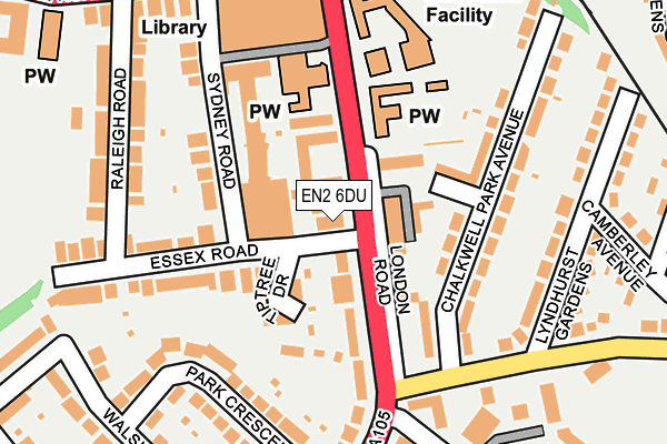 EN2 6DU map - OS OpenMap – Local (Ordnance Survey)