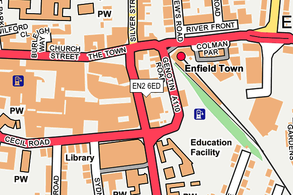EN2 6ED map - OS OpenMap – Local (Ordnance Survey)