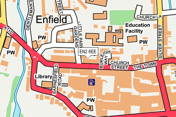 EN2 6EE map - OS OpenMap – Local (Ordnance Survey)