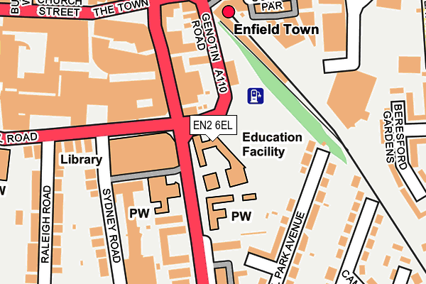 EN2 6EL map - OS OpenMap – Local (Ordnance Survey)