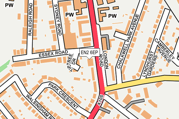 EN2 6EP map - OS OpenMap – Local (Ordnance Survey)