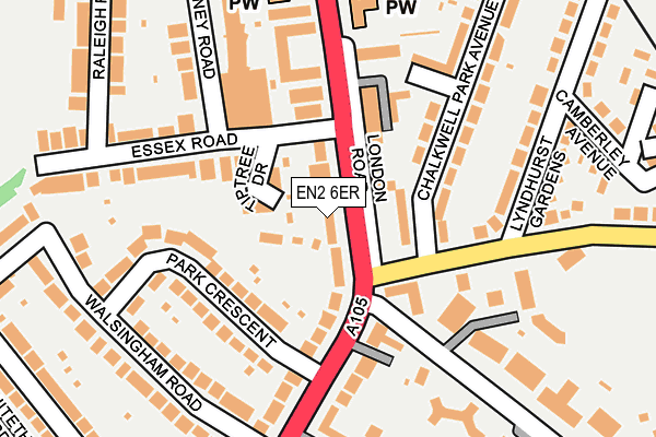 EN2 6ER map - OS OpenMap – Local (Ordnance Survey)