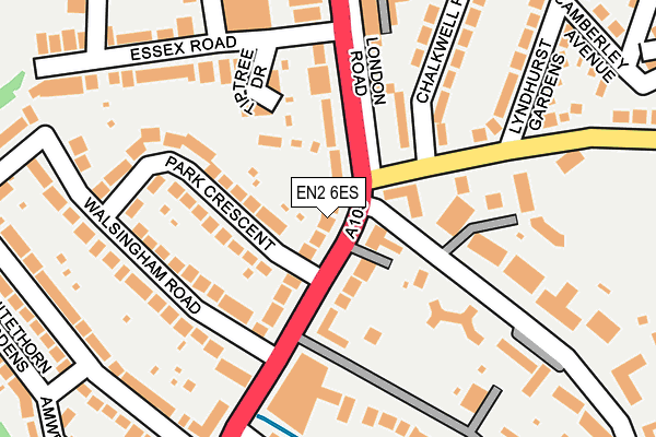 EN2 6ES map - OS OpenMap – Local (Ordnance Survey)