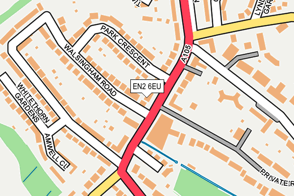 EN2 6EU map - OS OpenMap – Local (Ordnance Survey)