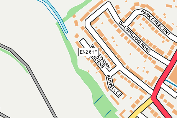 EN2 6HF map - OS OpenMap – Local (Ordnance Survey)
