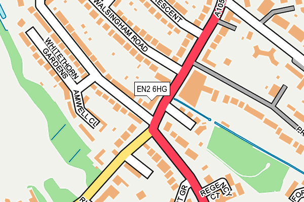 EN2 6HG map - OS OpenMap – Local (Ordnance Survey)