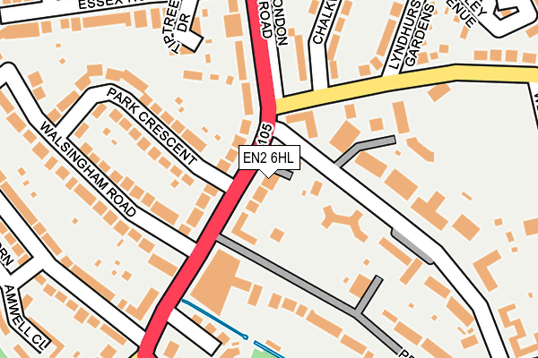 EN2 6HL map - OS OpenMap – Local (Ordnance Survey)