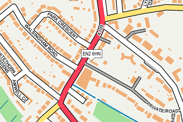 EN2 6HN map - OS OpenMap – Local (Ordnance Survey)