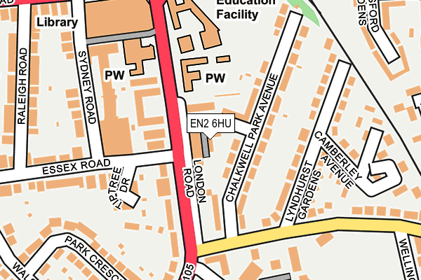 EN2 6HU map - OS OpenMap – Local (Ordnance Survey)