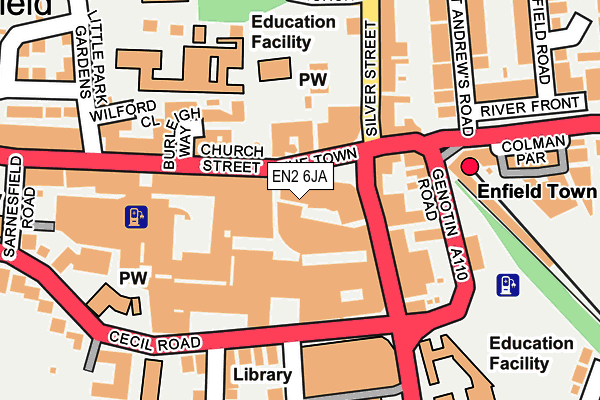 EN2 6JA map - OS OpenMap – Local (Ordnance Survey)
