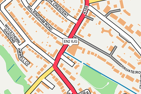 EN2 6JG map - OS OpenMap – Local (Ordnance Survey)