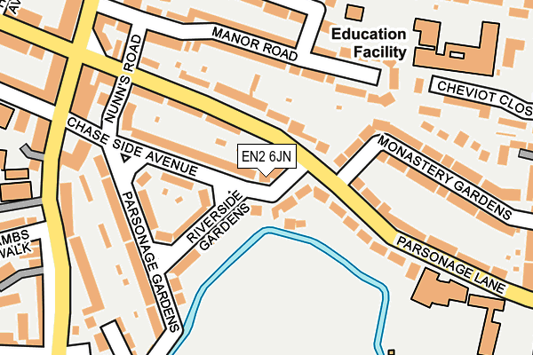EN2 6JN map - OS OpenMap – Local (Ordnance Survey)