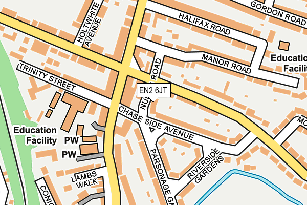 EN2 6JT map - OS OpenMap – Local (Ordnance Survey)