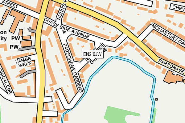 EN2 6JW map - OS OpenMap – Local (Ordnance Survey)