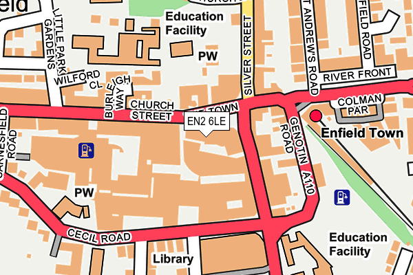 EN2 6LE map - OS OpenMap – Local (Ordnance Survey)