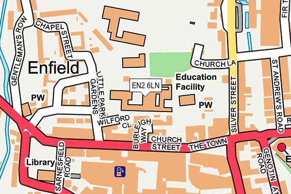 EN2 6LN map - OS OpenMap – Local (Ordnance Survey)