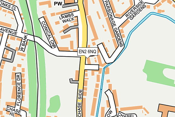 EN2 6NQ map - OS OpenMap – Local (Ordnance Survey)